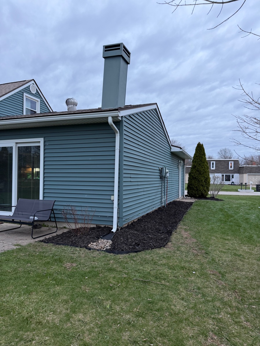 Fresh mulch beds